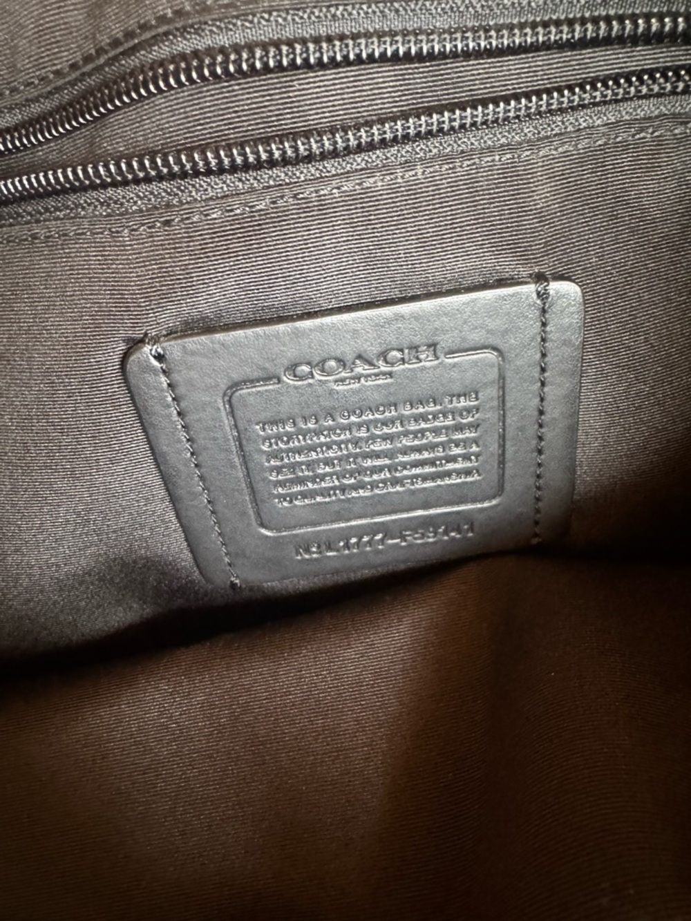 Coach Black Leather Briefcase with Detachable Strap and Top Handles - Picture 7 of 7